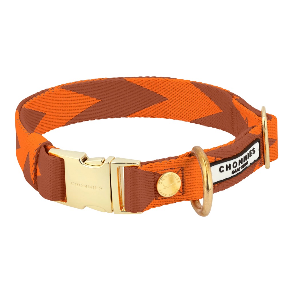 Adjustable Quick-Release Collar | Orange & Cognac