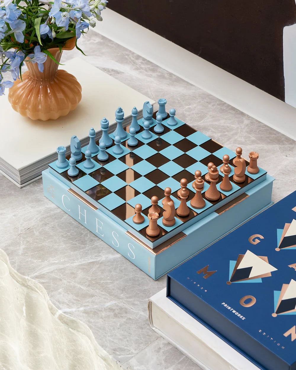 Board Game, Chess Mirror, Blue