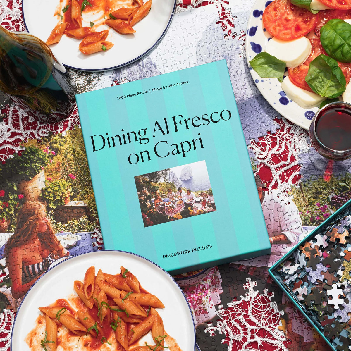 Dining Al Fresco on Capri - Piecework x Slim Aarons