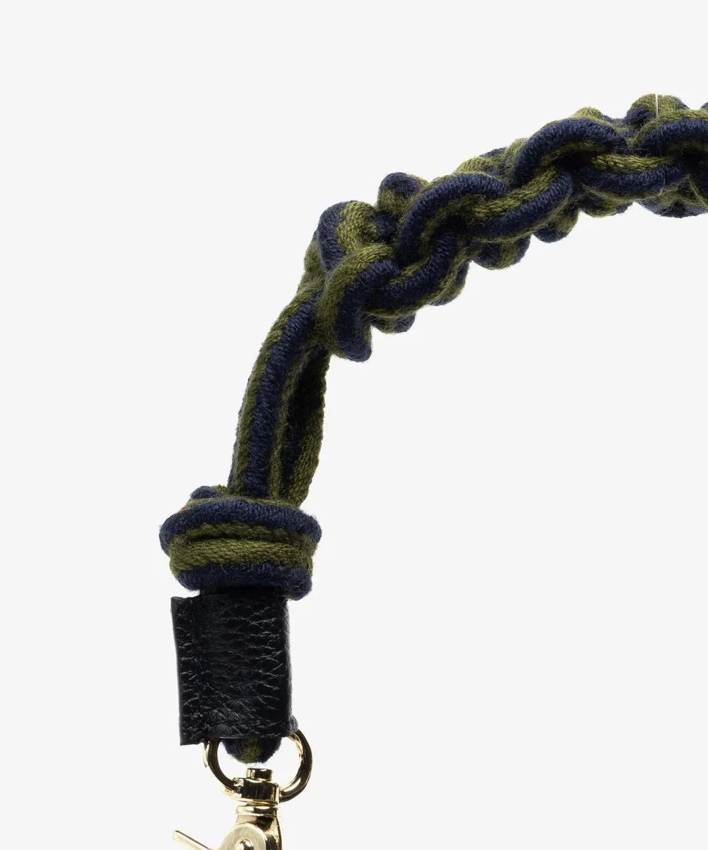 Bolso Cruzado M con asa de macramé, Poseidon