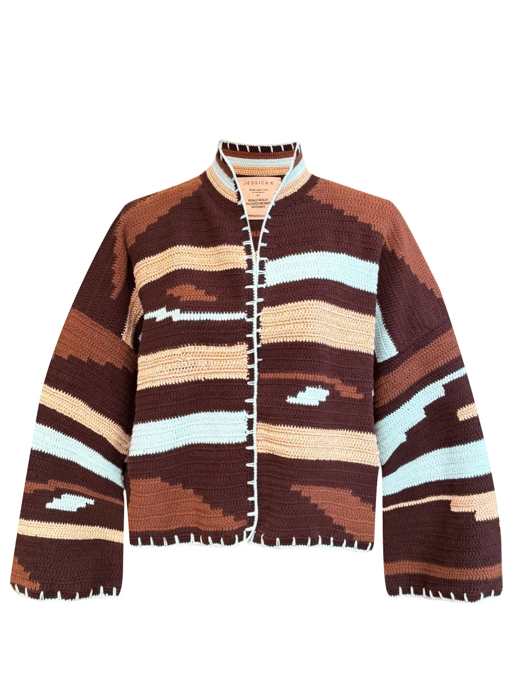 Kiona Jacket, Brown/Aqua OS