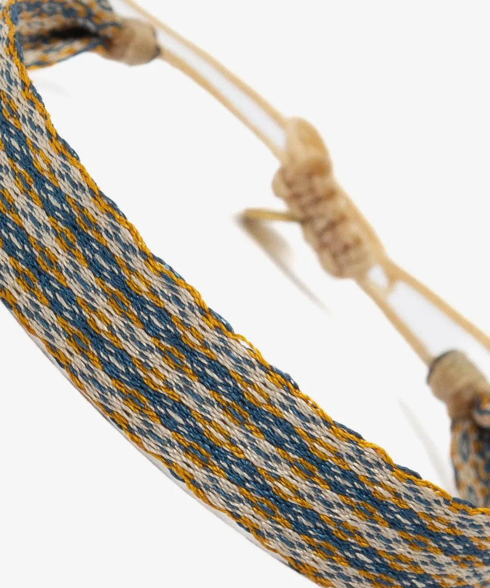 Argantina Bracelet 1cm - Blue & Mustard